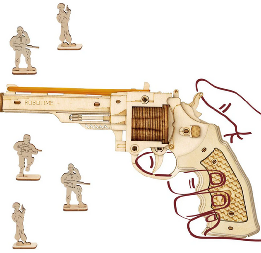 Robotime ROKR 3D Corsac M60 Justice Guard Gun DIY Wooden Puzzle
