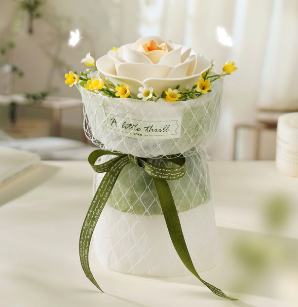 Robotime ROKR White Camellia DIY 3D Puzzle Model