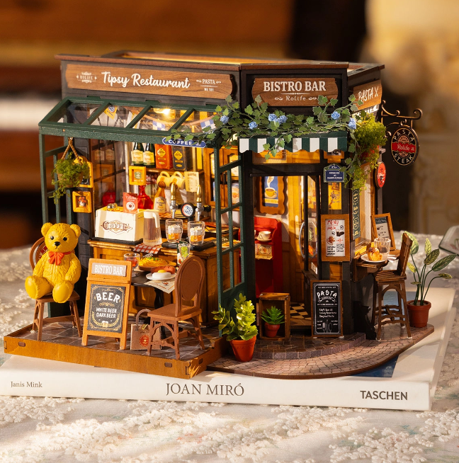 Robotime Rolife DIY Miniature House Tipsy Restaurant DG167