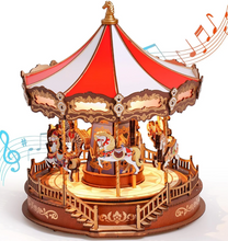 Load image into Gallery viewer, Robotime Rolife Classic Carousel 3D Wooden Puzzle AMC01
