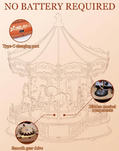 Load image into Gallery viewer, Robotime Rolife Classic Carousel 3D Wooden Puzzle AMC01
