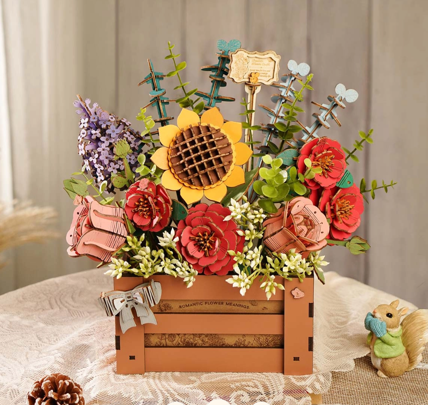Robotime Rowood DIY 3D Puzzle Wooden Bloom Box TW02H
