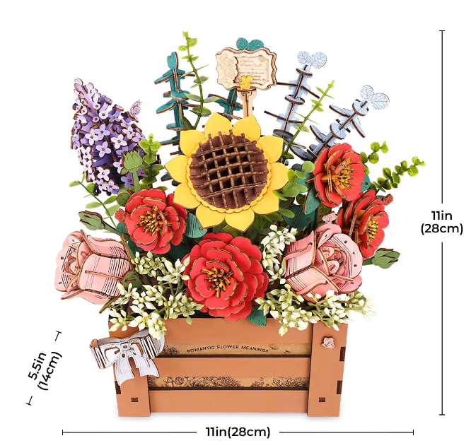 Robotime Rowood DIY 3D Puzzle Wooden Bloom Box TW02H