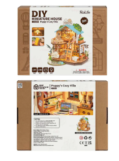 Robotime Rolife Puppy's Cozy Villa DIY Miniature House DG169