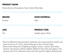 Load image into Gallery viewer, Funism Momo Bunny Strawberry Town Series Blind Box
