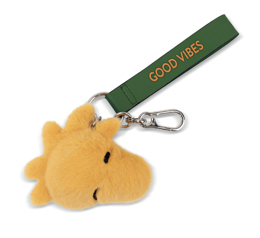 Peanuts Woodstock ECO Fuzzy Bag Charm Yellow 9cm