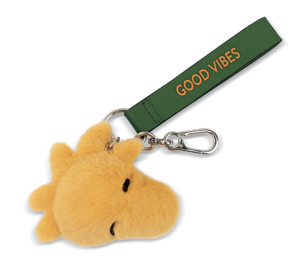 Peanuts Woodstock ECO Fuzzy Bag Charm Yellow 9cm