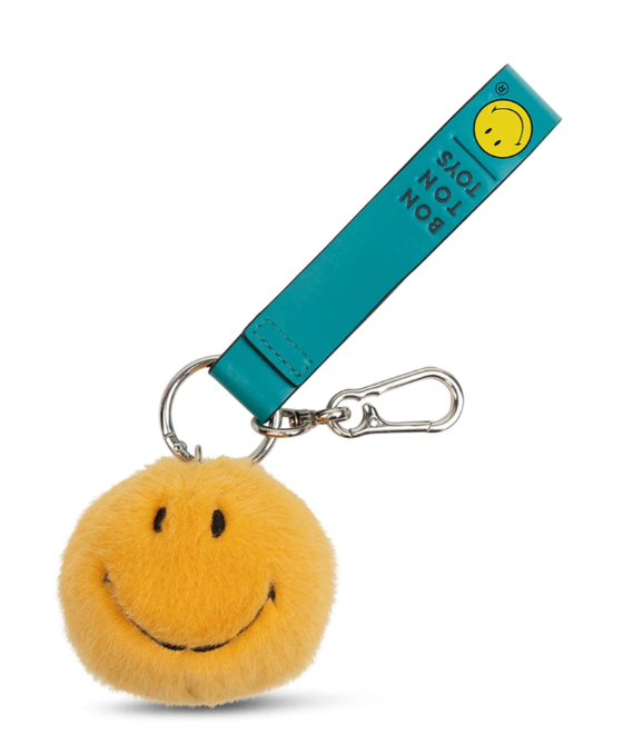 Smiley ECO Fuzzy Bag Charm Yellow 7 cm