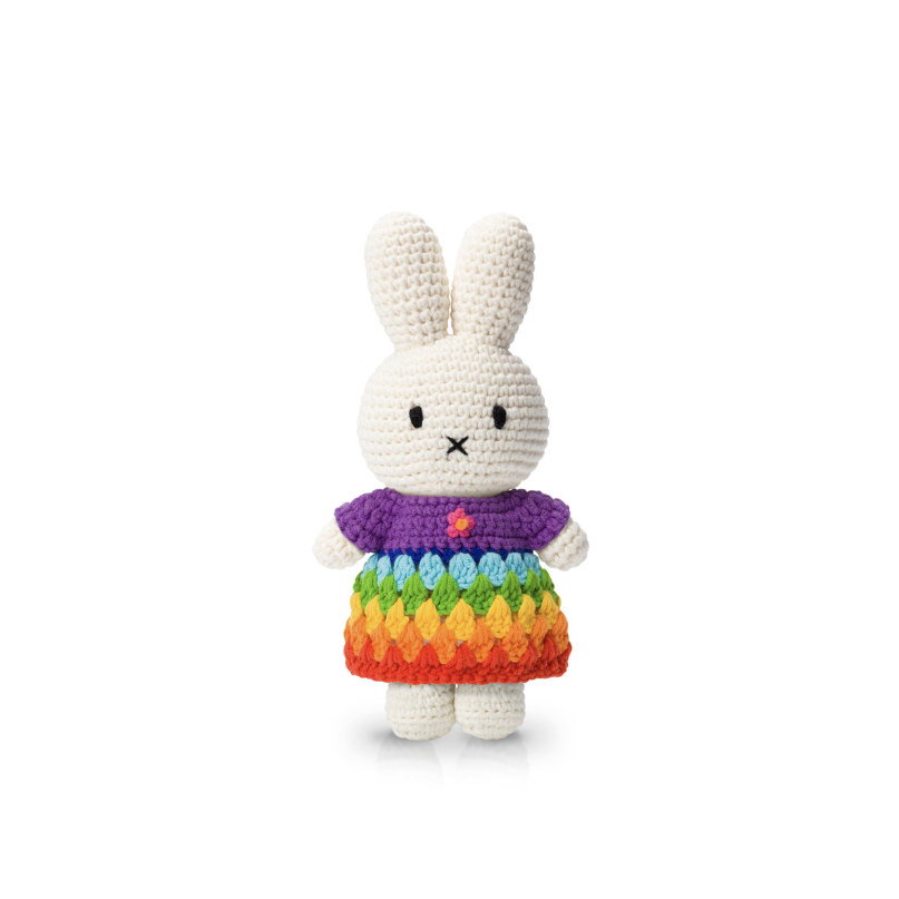Miffy Handmade and her Bright Rainbow Dress 25cm