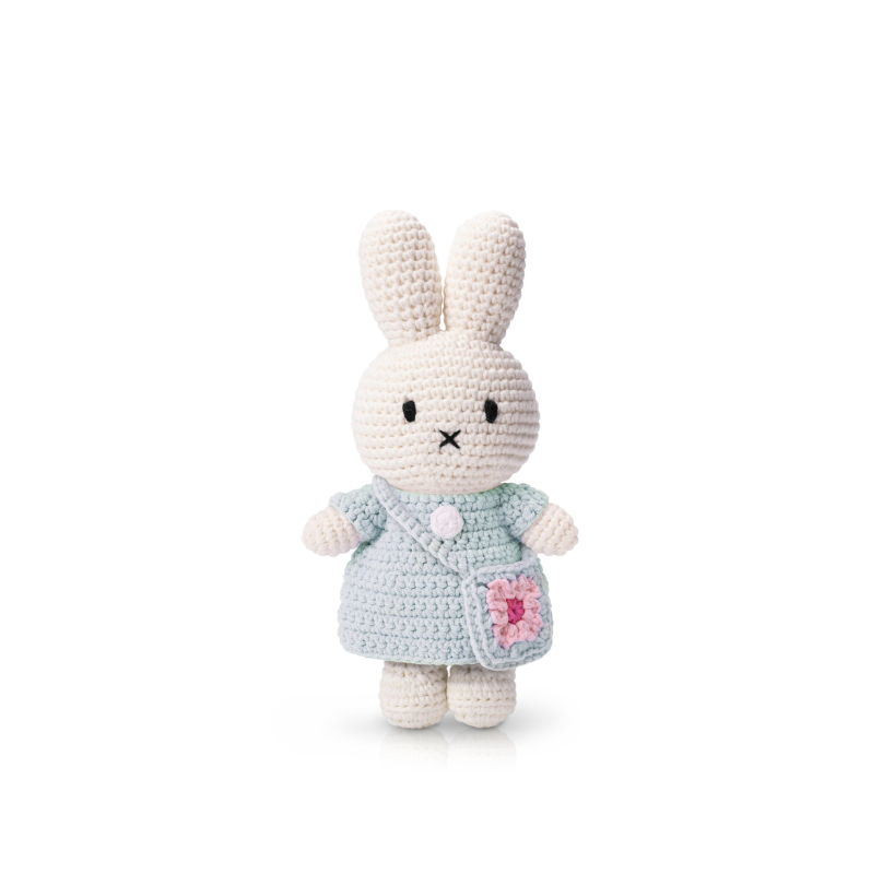 Miffy Handmade and her Mint Dress and Flowerbag 25cm