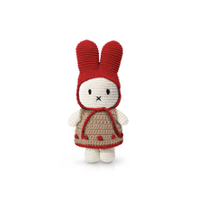 Load image into Gallery viewer, Miffy Handmade and her Roses Dress and Red Hat 25cm
