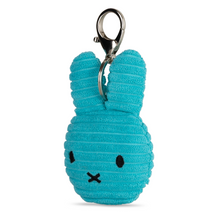 Load image into Gallery viewer, Miffy &amp; Friends Miffy Flat Keychain ECO Corduroy Teal 10 cm
