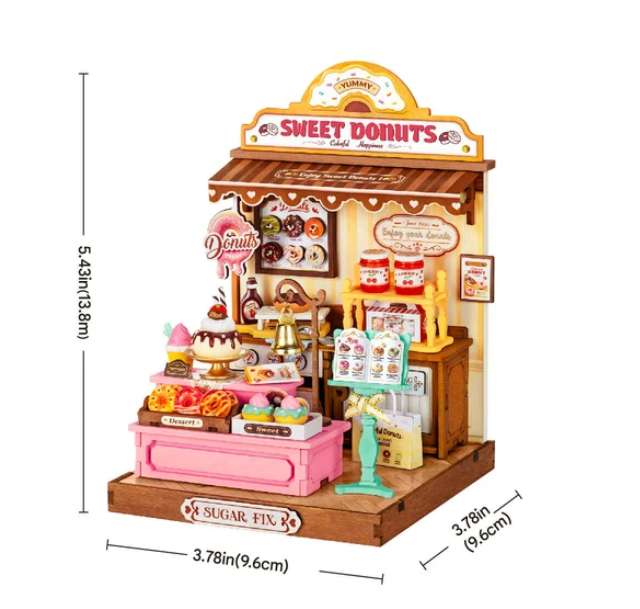 Robotime Rolife Sweetie's Donut Shop DIY Miniature House DS051