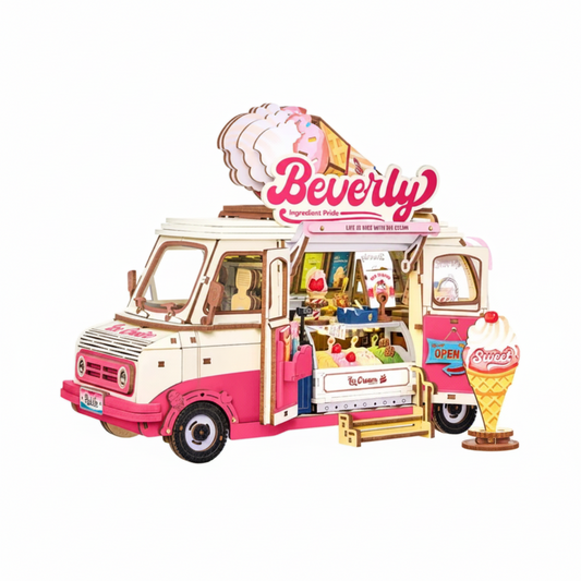 Robotime Rolife Beverly's Ice Cream Truck 3D Wooden Puzzle TGS06