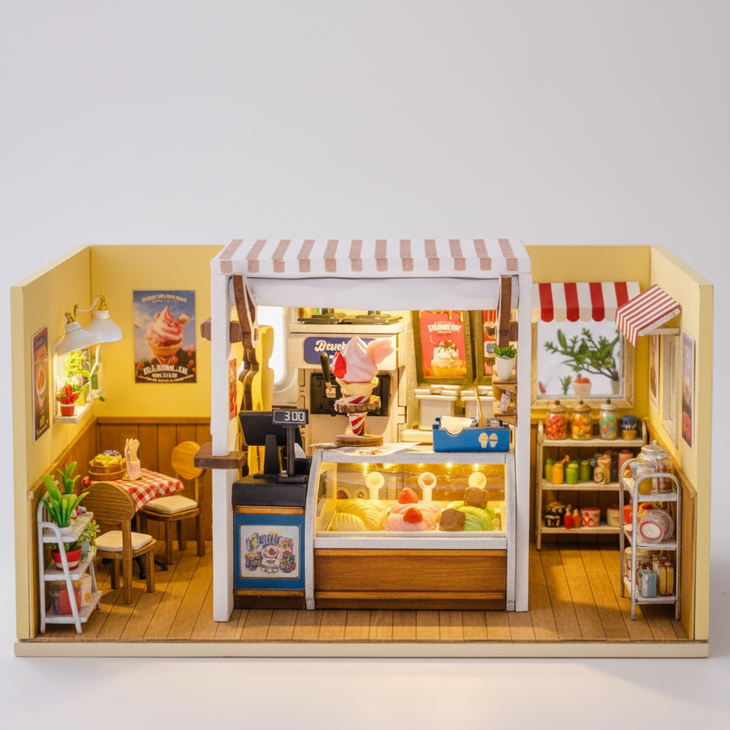 Robotime Rolife Beverly's Ice Cream Truck 3D Wooden Puzzle TGS06