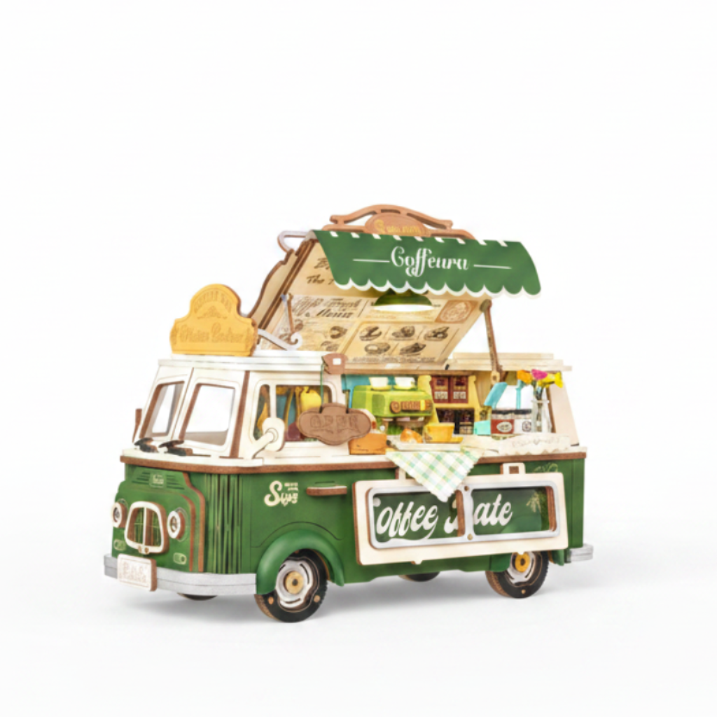 Robotime Rolife Leo's Coffee Truck 3D Wooden Puzzle TGS07