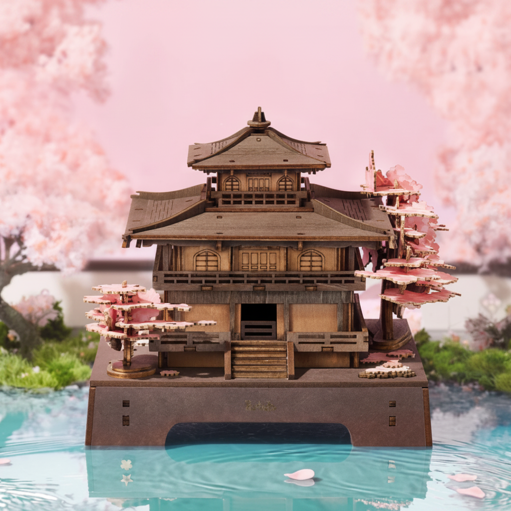 Robotime Rolife Sakura Pavilion 3D Wooden Puzzle TGA07