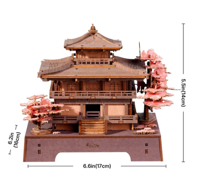 Robotime Rolife Sakura Pavilion 3D Wooden Puzzle TGA07