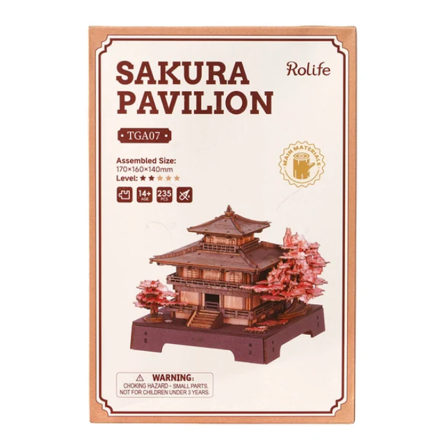 Robotime Rolife Sakura Pavilion 3D Wooden Puzzle TGA07