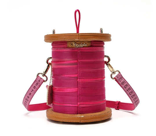 Vendula Pink Ribbon Sewing Box Scrapbook Cotton Reel Bag