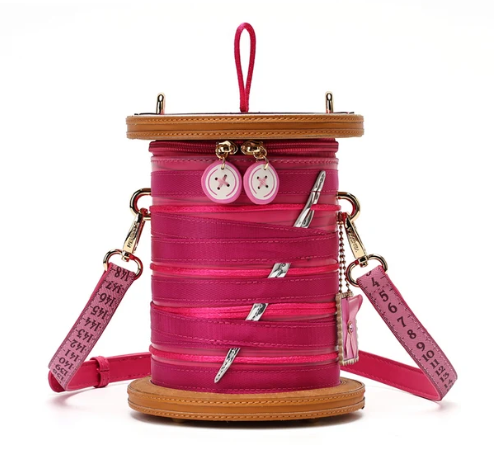 Vendula Pink Ribbon Sewing Box Scrapbook Cotton Reel Bag