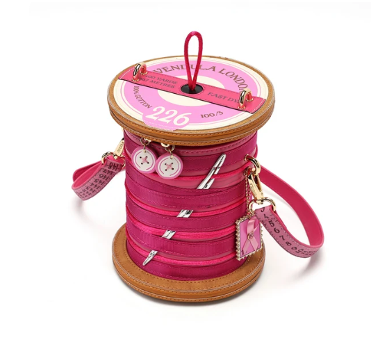 Vendula Pink Ribbon Sewing Box Scrapbook Cotton Reel Bag