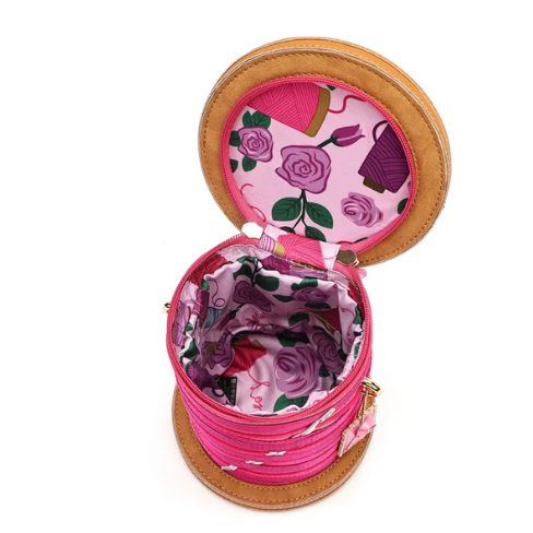 Vendula Pink Ribbon Sewing Box Scrapbook Cotton Reel Bag