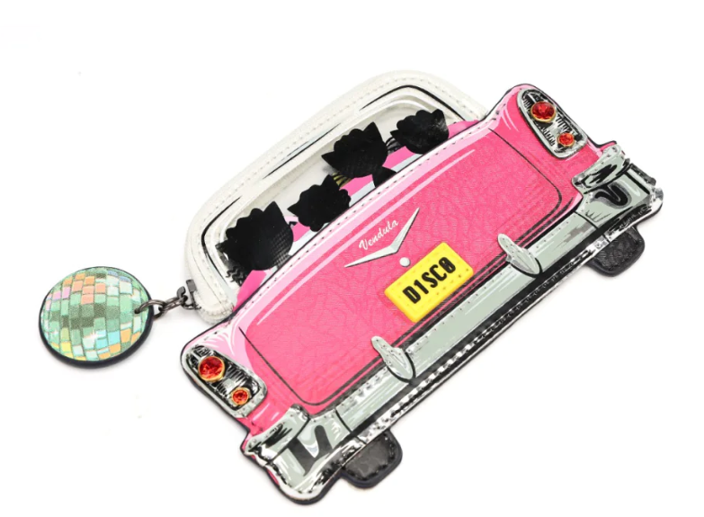 Vendula kitty's drive in movie Caturday Night Fever Catillac Coin Purse
