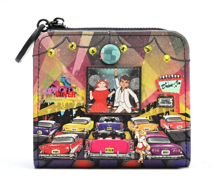 Vendula kitty's drive in movie Caturday Night Fever Flexcard Wallet
