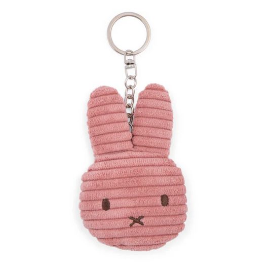 Miffy & Friends Miffy Flat Keychain (ECO) Corduroy Dusty Rose 10cm