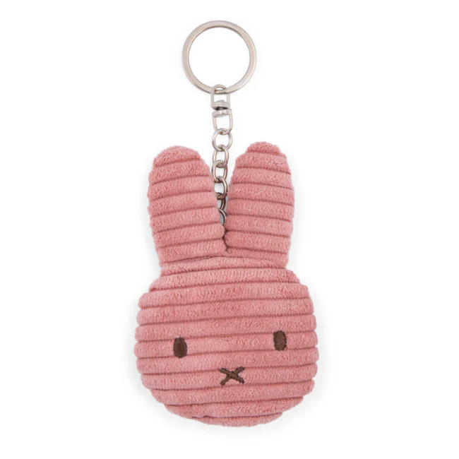 Miffy & Friends Miffy Flat Keychain (ECO) Corduroy Dusty Rose 10cm