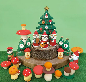 Decole Concombre Figurine - Christmas in Mushroom Forest - Sparrow Christmas Tree (Reversible)