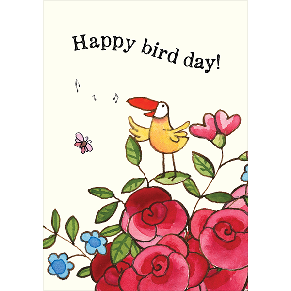 Affirmations - Twigseeds Mini Birthday Card - Happy bird day! T357