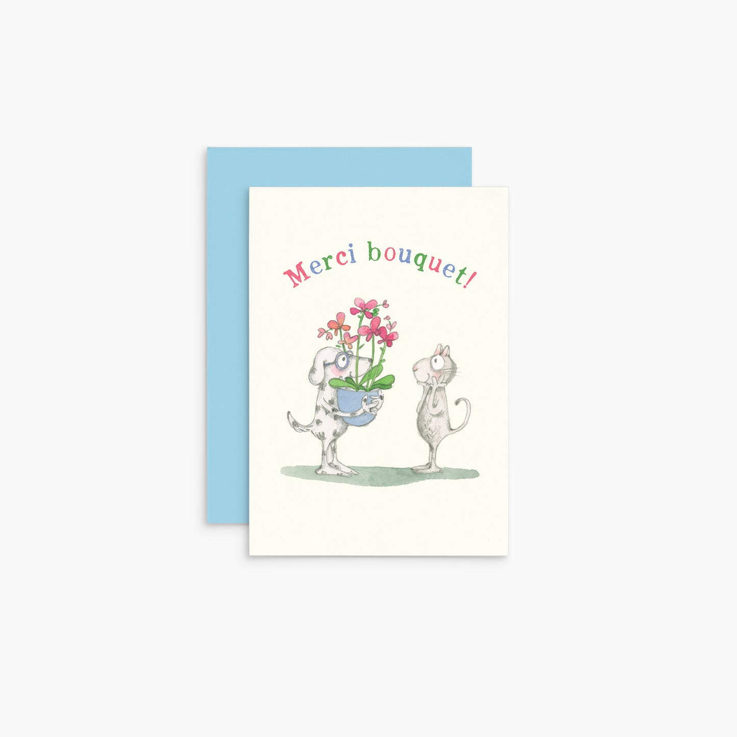 Affirmations - Twigseeds Thank You Mini Card - Merci Bouquet - T364
