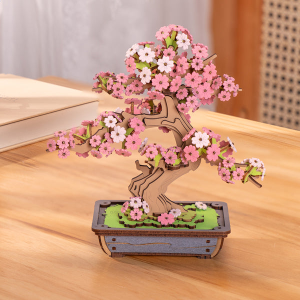 Robotime Rolife Sakura Bonsai DIY Wooden 3D Puzzle TG415