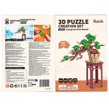 Load image into Gallery viewer, Robotime Rolife Evergreen Pine Bonsai DIY Wooden 3D Puzzle TG510
