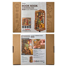 Load image into Gallery viewer, Robotime Rolife Silent Corner Study DIY Book Nook Shelf Insert TGE02
