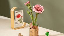 Load image into Gallery viewer, Robotime Rowood Bloom Pink Carnation
