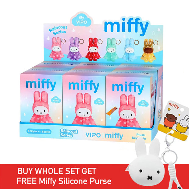 Miffy & Friends Blind Box:  Miffy Raincoat Keychain 13cm