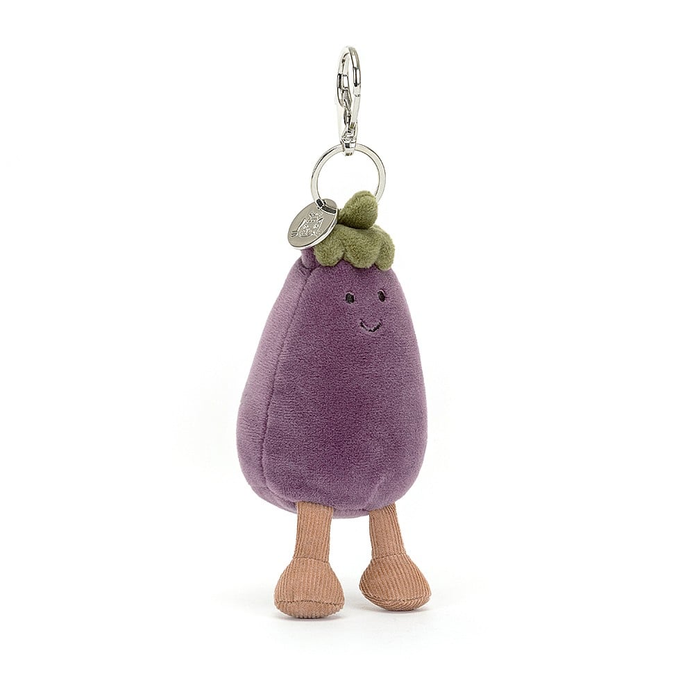 Jellycat Vivacious Aubergine Bag Charm Jellycat Vivacious Aubergine Bag Charm