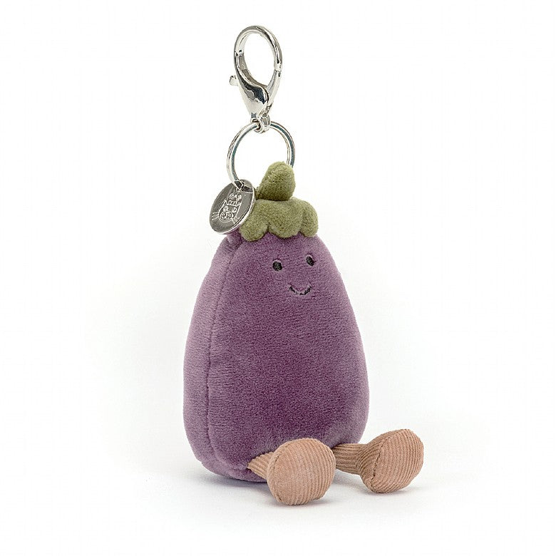 Jellycat Vivacious Aubergine Bag Charm 12cm