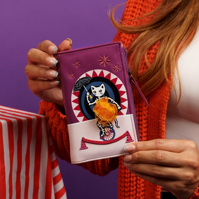 Vendula Skelecat's Travelling Ghost Circus Compact Folding Wallet