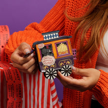 Load image into Gallery viewer, Vendula Skelecat&#39;s Travelling Ghost Circus Train Carriage Coin Purse
