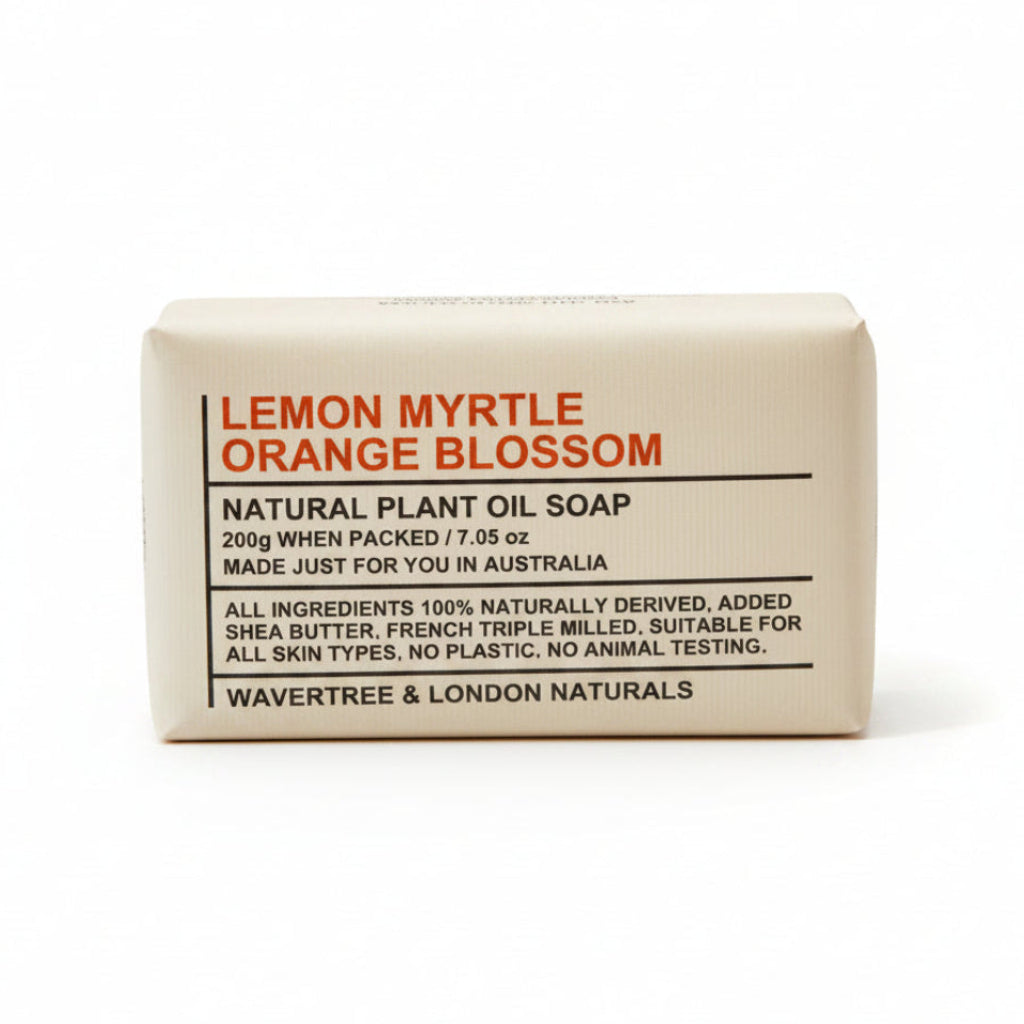 Wavertree & London Lemon Myrtle Orange Blossom Soap Bar 200g