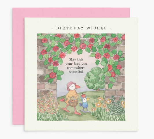 Affirmations - Twigseeds Birthday Card - May this year lead you somewhere beautiful - K387