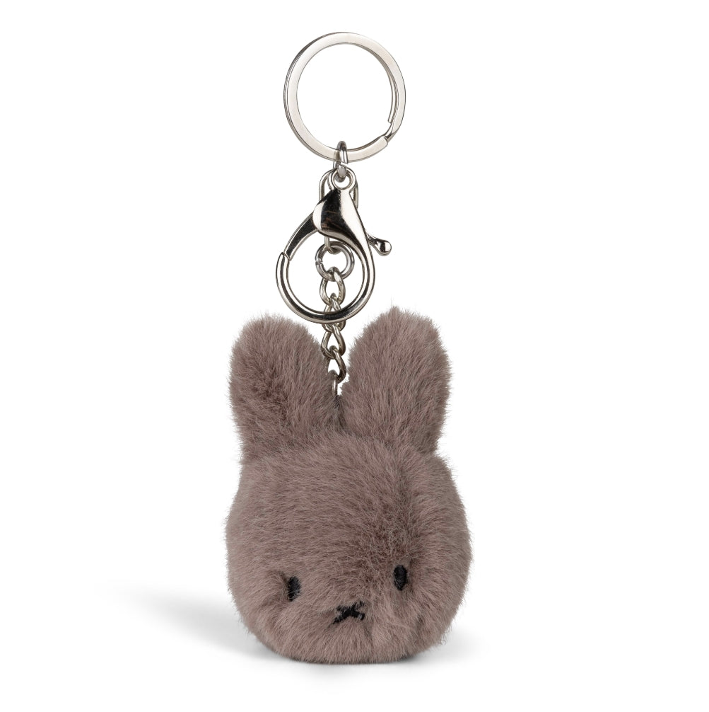 Miffy & Friends Miffy ECO Fuzzy Keychain Taupe 8cm-New Version