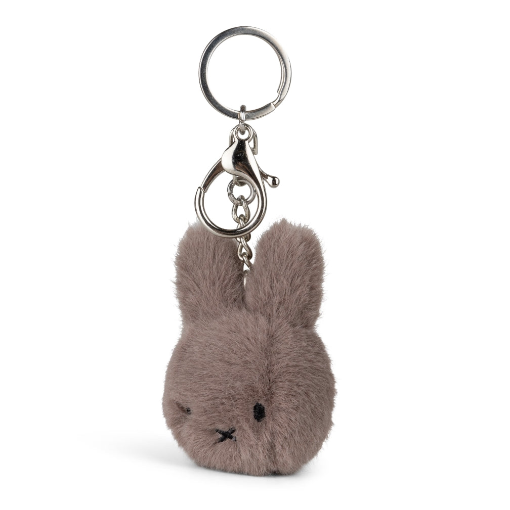 Miffy & Friends Miffy ECO Fuzzy Keychain Taupe 8cm-New Version