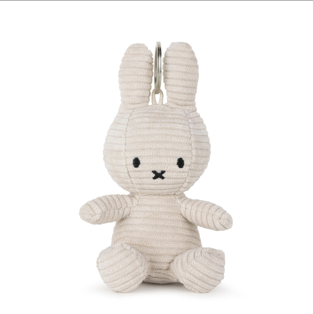 Miffy & Friends Miffy Keychain ECO Corduroy Lt. Stone Grey 10cm
