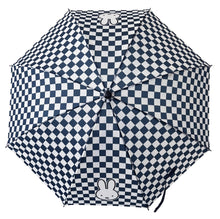 Load image into Gallery viewer, Miffy Umbrella Midnight Navy Checkerboard Large
