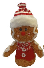 Load image into Gallery viewer, Fabric Sitting Gingerbread Man Décor 11x6x20cm
